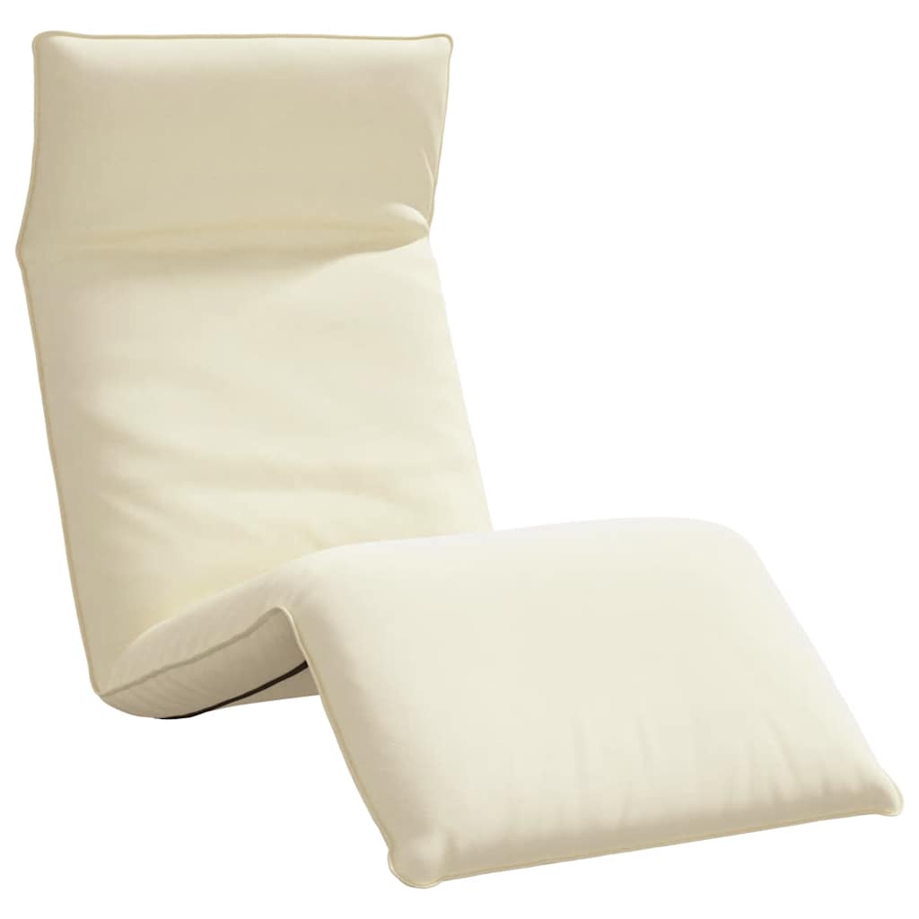 Folding Sun lounger Cream 175x54x8.5 cm Oxford Fabric