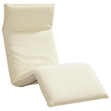 Folding Sun lounger Cream 175x54x8.5 cm Oxford Fabric - Front View