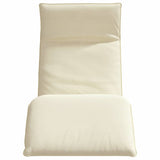 Folding Sun lounger Cream 175x54x8.5 cm Oxford Fabric - Top-Down View