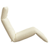 Folding Sun lounger Cream 175x54x8.5 cm Oxford Fabric - 45-Degree Angle