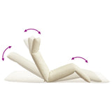 Folding Sun lounger Cream 175x54x8.5 cm Oxford Fabric