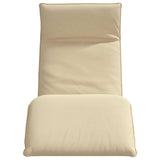 Folding Sun lounger Beige 175x54x8.5 cm Oxford Fabric - Top-Down View