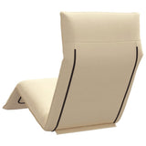 Folding Sun lounger Beige 175x54x8.5 cm Oxford Fabric - Rear View
