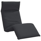 Folding Sun lounger Black 175x54x8.5 cm Oxford Fabric - Front View