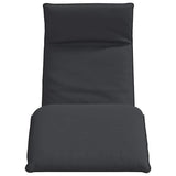 Folding Sun lounger Black 175x54x8.5 cm Oxford Fabric