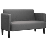 Loveseat Sofa Dark Grey 109 cm Corduroy Fabric