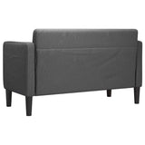 Loveseat Sofa Dark Grey 109 cm Corduroy Fabric