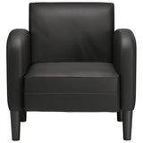 Sofa Chair with Armrests Black 54 cm Faux Leather - Side View