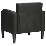 Sofa Chair with Armrests Black 54 cm Faux Leather - 45-Degree Angle