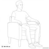 Sofa Chair with Armrests Black 54 cm Faux Leather - Extra Image