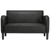 Loveseat Sofa Black 110 cm Faux Leather