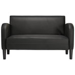 Loveseat Sofa Black 110 cm Faux Leather