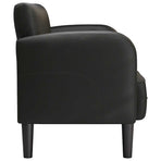 Loveseat Sofa Black 110 cm Faux Leather