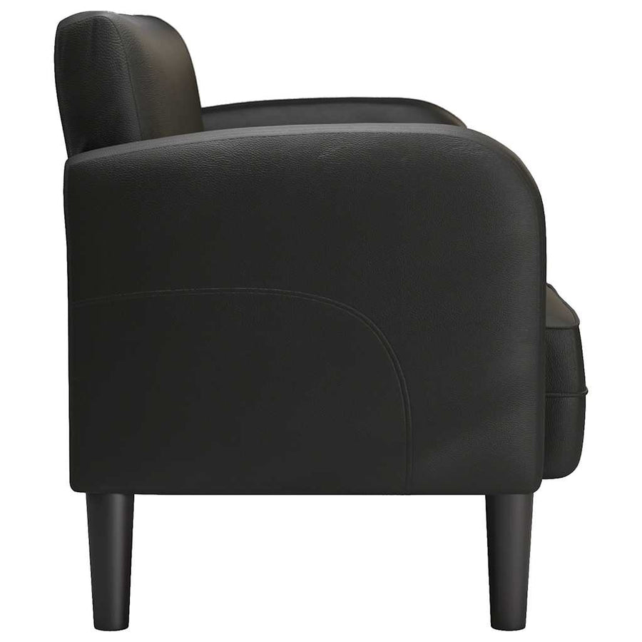 Loveseat Sofa Black 110 cm Faux Leather