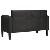 Loveseat Sofa Black 110 cm Faux Leather