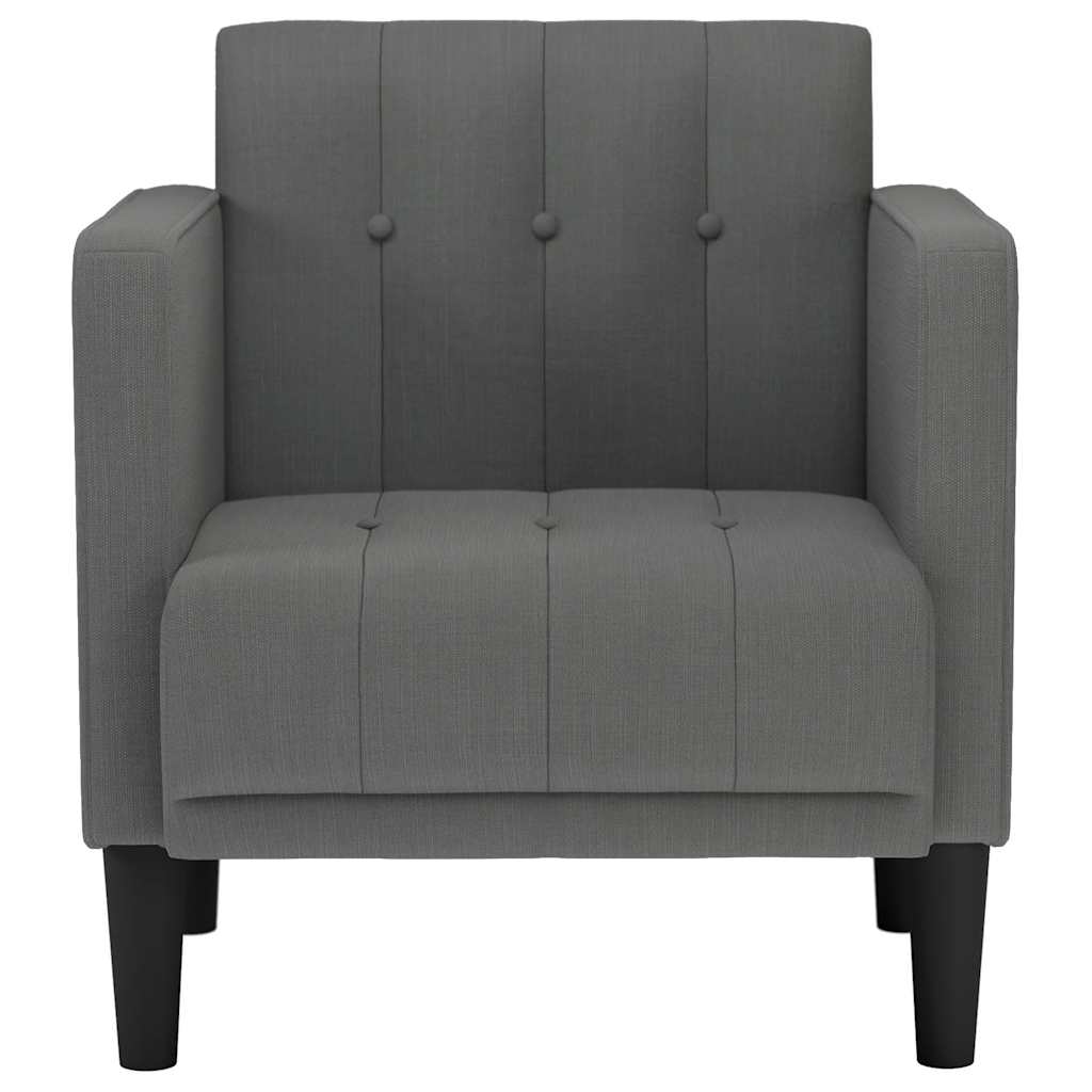 Sofa Chair with Armrests Dark Grey 53 cm Fabric