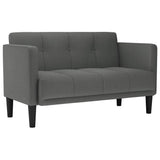 Loveseat Sofa Dark Grey 111 cm Fabric