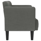 Loveseat Sofa Dark Grey 111 cm Fabric