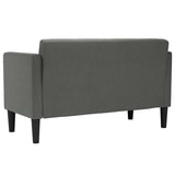 Loveseat Sofa Dark Grey 111 cm Fabric