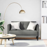 Loveseat Sofa Dark Grey 111 cm Fabric