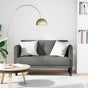Loveseat Sofa Dark Grey 111 cm Fabric
