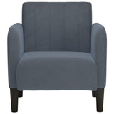 Sofa Chair with Armrests Dark Grey 54 cm Velvet - Side View