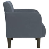 Sofa Chair with Armrests Dark Grey 54 cm Velvet - Top-Down View