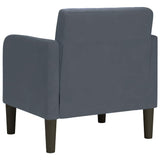 Sofa Chair with Armrests Dark Grey 54 cm Velvet - 45-Degree Angle