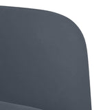 Sofa Chair with Armrests Dark Grey 54 cm Velvet - Rear View