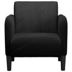 Sofa Chair with Armrests Black 54 cm Velvet