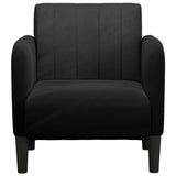 Sofa Chair with Armrests Black 54 cm Velvet - Side View