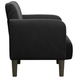Sofa Chair with Armrests Black 54 cm Velvet - Top-Down View