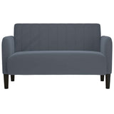Loveseat Sofa Dark Grey 109 cm Velvet - Side View