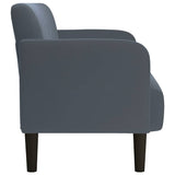 Loveseat Sofa Dark Grey 109 cm Velvet - Top-Down View