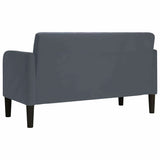 Loveseat Sofa Dark Grey 109 cm Velvet - 45-Degree Angle