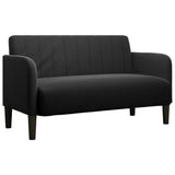 Loveseat Sofa Black 109 cm Velvet