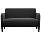 Loveseat Sofa Black 109 cm Velvet