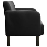 Loveseat Sofa Black 109 cm Velvet - Top-Down View