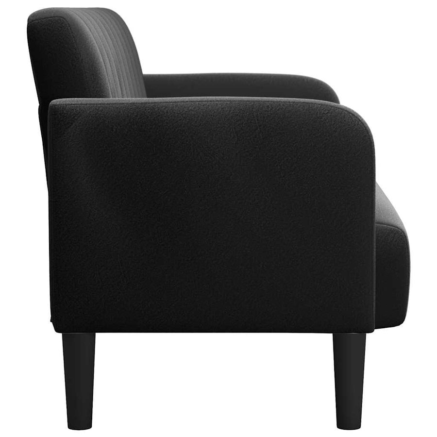 Loveseat Sofa Black 109 cm Velvet