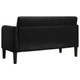 Loveseat Sofa Black 109 cm Velvet