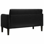 Loveseat Sofa Black 109 cm Velvet