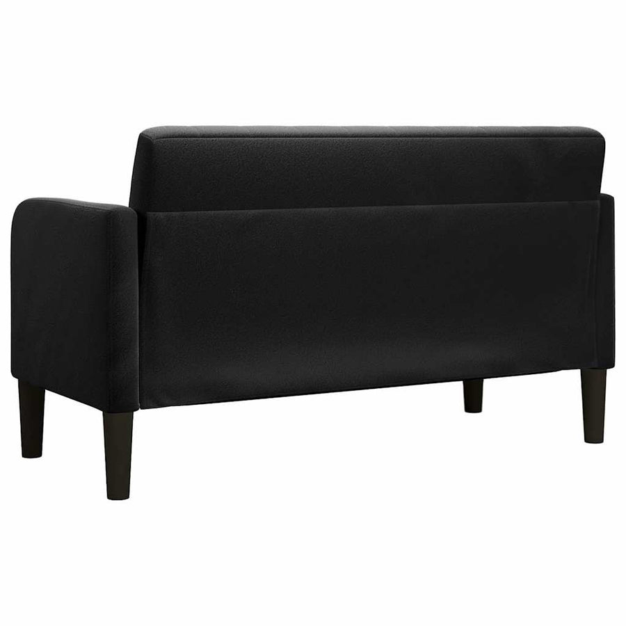 Loveseat Sofa Black 109 cm Velvet