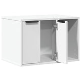 Cat Litter Box Enclosure White 60x40x40 cm Engineered Wood - Top-Down View