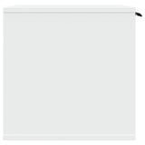 Cat Litter Box Enclosure White 60x40x40 cm Engineered Wood - Rear View