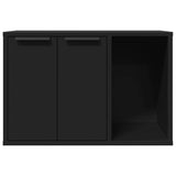 Cat Litter Box Enclosure Black 60x40x40 cm Engineered Wood