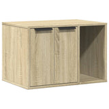 Cat Litter Box Enclosure Sonoma Oak 60x40x40 cm Engineered Wood - Front View