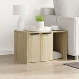 Cat Litter Box Enclosure Sonoma Oak 60x40x40 cm Engineered Wood