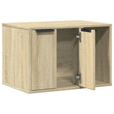 Cat Litter Box Enclosure Sonoma Oak 60x40x40 cm Engineered Wood - Top-Down View
