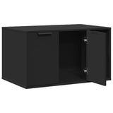 Cat Litter Box Enclosure Black 80x50x45 cm Engineered Wood - Top-Down View