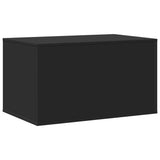 Cat Litter Box Enclosure Black 80x50x45 cm Engineered Wood - Close-Up Angle